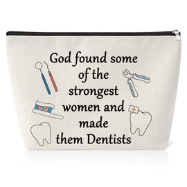 Dentist Gifts for Women Makeup Bag Dental Hygienist Gift Dental Assistant Birthday Gift Dental Appreciation Gift Toiletry Bag Graduation Gift for Dentist Thank You Retirement Presents