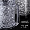 Doytn Double Wall Gel Frosty Freezer Ice Mugs Clear 16oz
