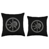 Compass Vinyl Rose Shantycore Symbol Throw Pillow