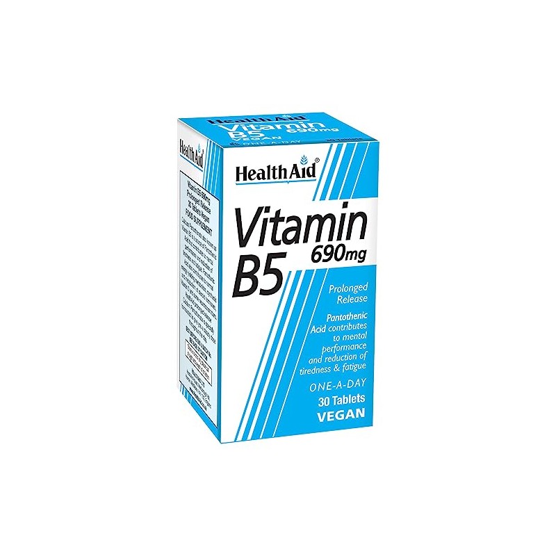 HealthAid Calcium Pantothenate (Vitamin B5) 750mg - Prolong Release -