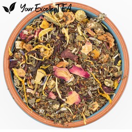Sweet Dreams Tea for Sleep - Loose Leaf Herbal Tea Blend of Lemon Balm, Chamomile, Peppermint, Hibiscus, Rooibos