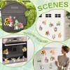 Whaline 12Pcs Spring Gnome Refrigerator Magnets Assorted Floral Gnome Fridge