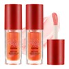 Boobeen 2-teiliges Lipgloss-Öl-Set, feuchtigkeitsspendender Lippenstift, hoher Glanz und intensive Feuchtigkeitsversorgung, langanhaltende Pflege und nicht klebrig