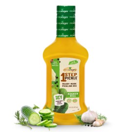 Mrs. Wages 1 Step Pickle Kosher Dill Pickling Mix, DIY Fresh Pickles in 8 Hours, Gluten Free, Kosher, No Artificial Flavor, Each Bottle Makes 2 Pints,16 fl oz Bottle (VALUE PACK of 6)