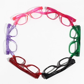 BFOCO 6-Pack Metalless & Screwless Spring Hinges Reading Glasses for Women Ladies Funky Readers +3.50