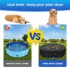 QH.HOME[2025 Upgraded Windproof] 63-64 inch Kiddie Pool Cover Round, Collapsible