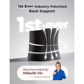 Momcozy Ergowrap Postpartum Belly Band, 3D Abdomen Lifting & Ergonomic Back Support Abdominal Binder, Seamless & Invisible Wrap Shapewear for Postpartum C-Section Recovery, Daily Wear, Exercise