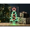 Festive LED Light Up Neon Flex Christmas Tree Sign Table