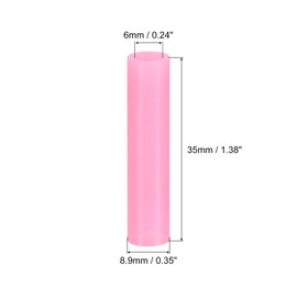 uxcell 10pcs Silicone Straw Tips, Metal Straw Covers, Soft Reusable Straws Tips Fit for 6mm/0.24" OD Stainless Steel Straws, Pink