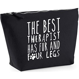 Hippowarehouse The best therapist has fur and four legs printed make up cosmetic wash bag 18x19x9cm