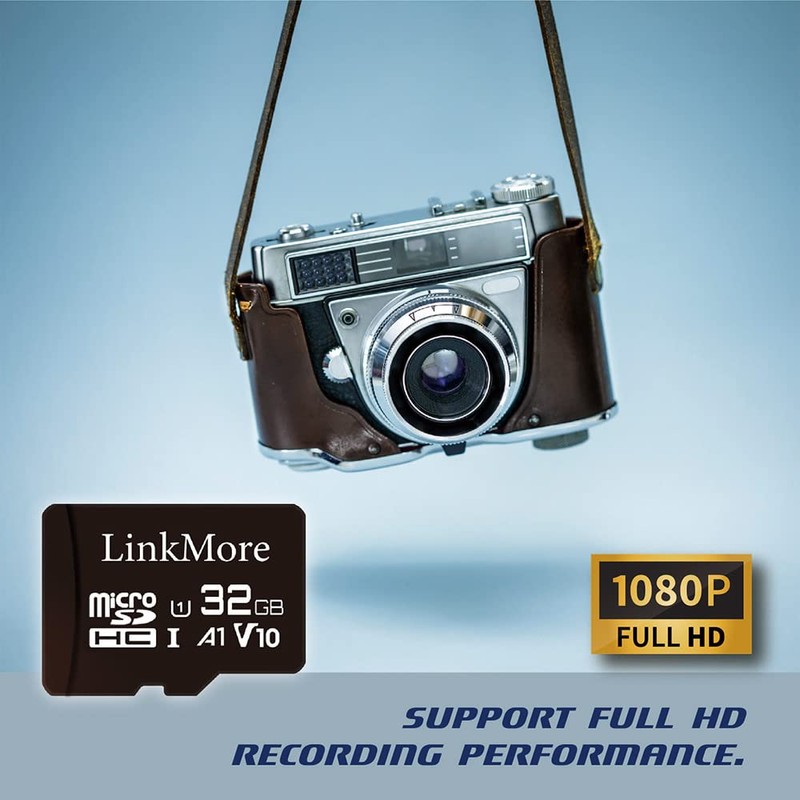 LinkMore 32GB MicroSDHC Card with U1/A1 / V10 / SD
