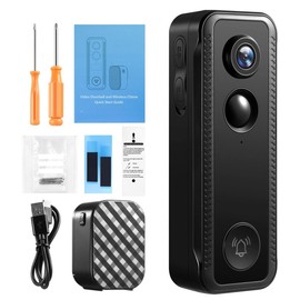 Maxkon Video Doorbell Camera Wireless Smart WiFi Security Door Bell 2K HD Motion Sensor Chime Night Vision Two Way Audio Cloud Storage