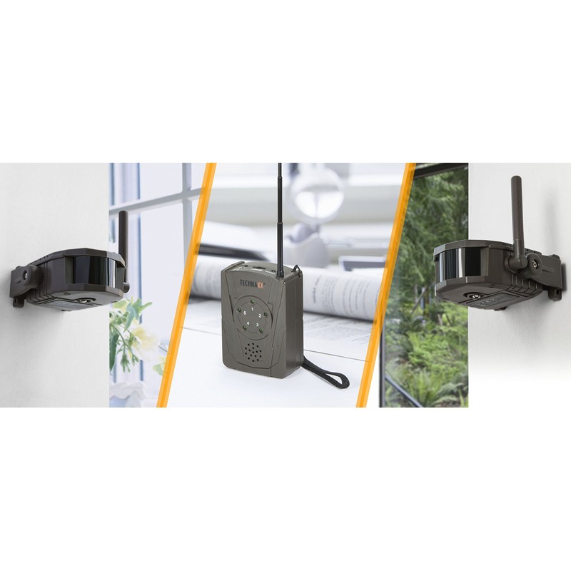 Technaxx Wireless Security Alarm Set TX-104 Receiver with 2 sensors