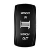 STV Motorsports Laser Red Momentary Rocker Switch Winch in/Out 20A