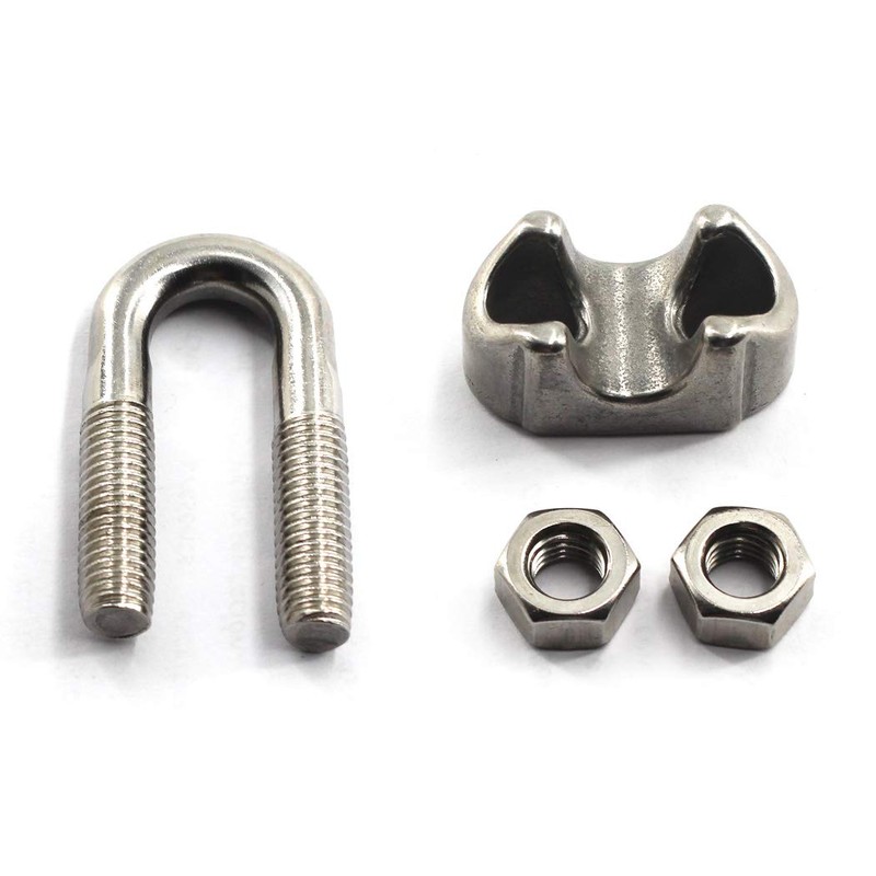 M2 Wire Rope Clamp 304 Stainless Steel Cable Clamp U-Bolt