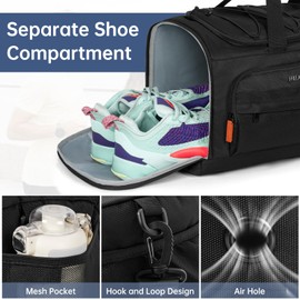 Gym Bag Backpack for Men and Women,35L Sports Duffle Bag with Shoes Laptop Compartment, Waterproof Travel Duffle Bag with Wet Pocket, Weekender Bag Carry On, Workout Overnight Backpack