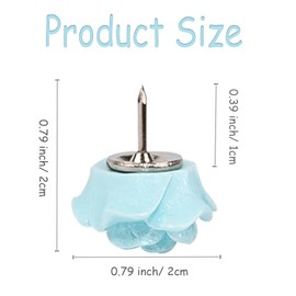 30 PCS Flower Push Pins Cute Push Pins for Cork Board, Decorative Thumb Tacks Colour Rose Pushpin for Photo Wall, Map Office Decor