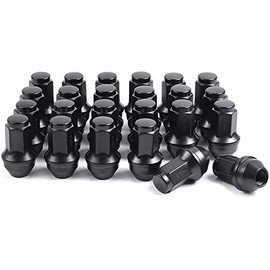 MIKKUPPA M14x2.0 Lug Nuts - Replacement for 2004-2014 Ford F-150, 2003-2014 Expedition Factory Wheels - 24pcs 13/16 Hex 2 Inch Black OEM Factory Style Large Acorn Seat Lug Nuts