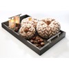 Kobolo Rectangular Bamboo Tray with Metal Handles (Grey)
