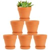 Juvale 4-inch 6 Pack Small Terracotta Pots with Saucer and
