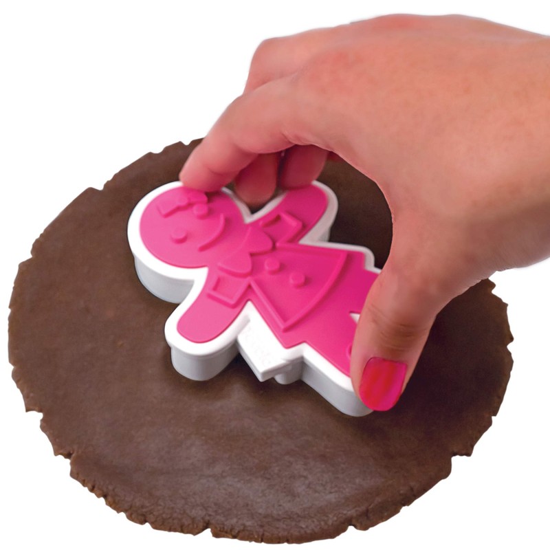 Tovolo Gingerbread Girls Templates Reverse, Dishwasher Safe, Set of 6