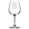 Make America Drink Again Themed Etched 12.75oz Wine Glass