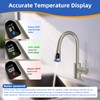 Hibbent Pull Down Kitchen Faucet Head Replacement, 4 Function LED