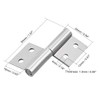 sourcing map 2-inch Long Steel Small Slip Joint Flag Hinge