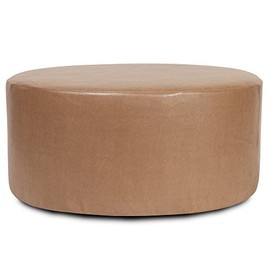 Howard Elliott Round Ottoman Replacement Cover Exclusively Made for Howard Elliott 36" Universal Round Ottomans, 100% Polyester Fabric Patio Furniture Cover, Avanti Bronze