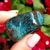 Shattuckite with malachite Tumbled & Hand Polished Natural Healing Crystal