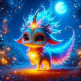 Picmondoo Diamond Painting - Moonlight Dance 50 x 50 cm | Complete Set with Iridescent AB Colours, Fairy Dust Colours & Metallic Colours | Creative DIY Artwork for Adults and Children