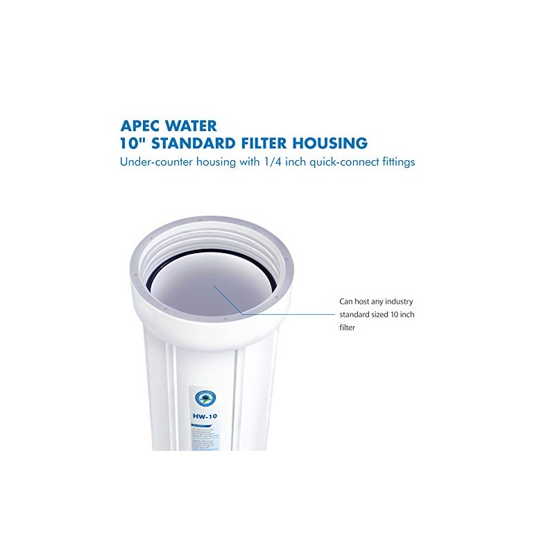 APEC Water Systems HW-10 10" White Standard Filter Housing with
