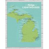 Best Maps Ever Michigan Lighthouses Checklist 18x24 Poster (Green &