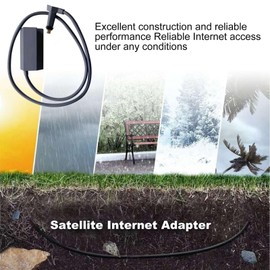 Ethernet Adapter for V2, Rectangular Satellite Ethernet Adapter, Rectangular Parabolic Antenna, Satellite, USB, Internet, Powerline Kit