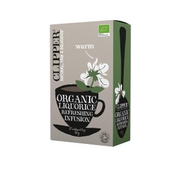 Clipper Organic Liquorice Tea Bags | 120 Infusion Liquorice Root Teabag Sachets (6 x Boxes of 20) | Bulk Buy for Home & Catering | Caffeine-Free Herbal Tea Bags | Natural, Unbleached & Biodegradable
