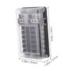 Mobestech 1set Way Fuse Block with Indicator Light Circuit Fuse