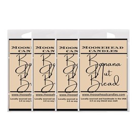 Moosehead Candles Banana Nut Bread Scented Wax Melts – 4 Pack | Cozy Fall & Holiday Fragrance | Long-Lasting, All-Natural Wax Melts for Warm & Invitin