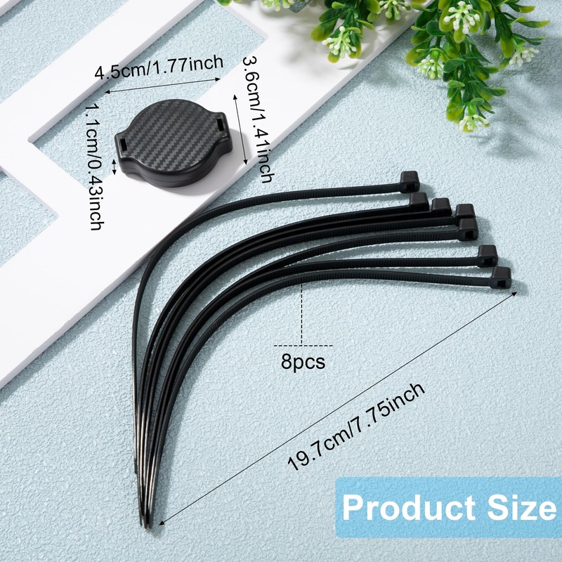 Heveer AirTag Bicycle Saddle Mount Hidden Bicycle Mount Black for