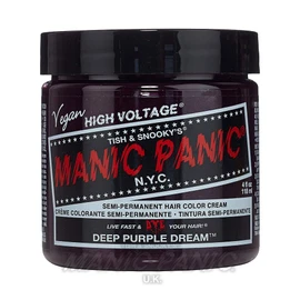 Manic Panic - Deep Purple Dream Classic Creme Vegan Cruelty Free Purple Semi Permanent Hair Dye 118ml
