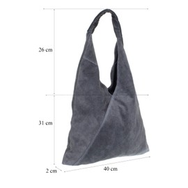 Girly Handbags Womens Italian Genuine Suede Tote Shoulder Bag Small Top Handle Hobo Bag HandbagDark Grey