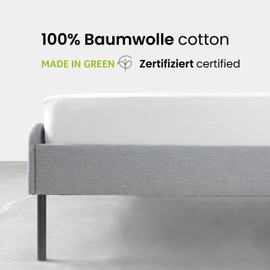 BaSaTex Fleece Flannelette Winter Fitted Sheet, Flannelette Fitted Sheet, 100% Cotton, 90 x 200–100 x 200 cm, White