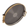 Round Tray with Gold Handle Elegant Multi Functional Golden Rim
