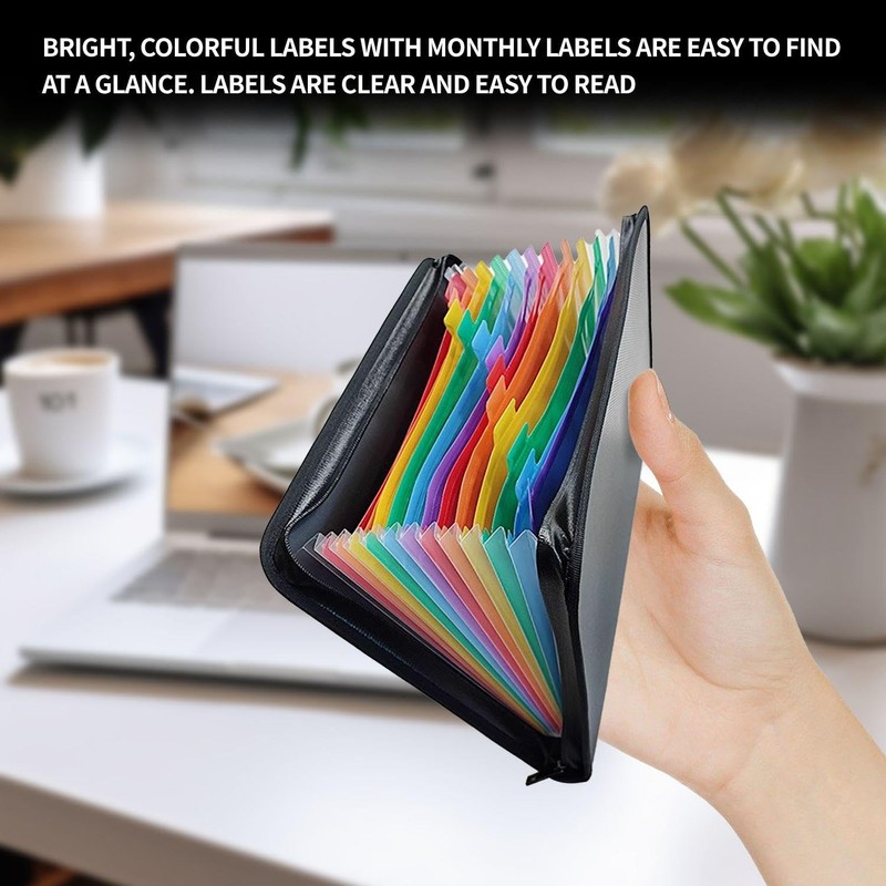 1 x Briefcase with 13 Compartments, Receipt Bag with Double-Sided