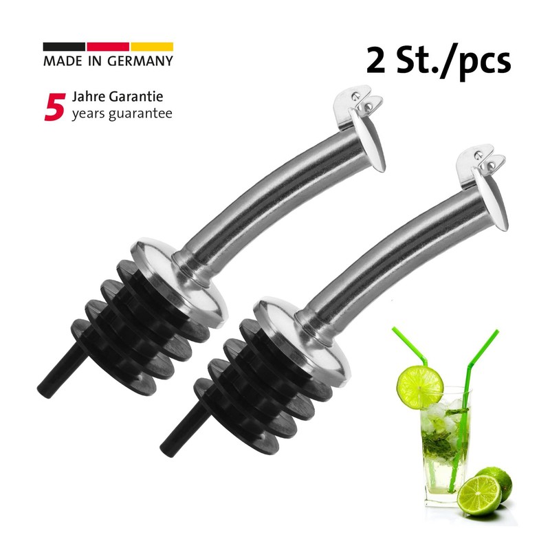 Westmark 2 Spirit Pourers for Bottles, with Flap and Trachea,