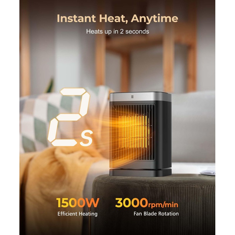 Space Heaters with Motion Sensor,Portable Heaters for Indoor Use,Electric Small