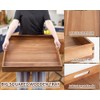 Extra Large Square Wood Tray, Generously 22" Acacia Serving Trays