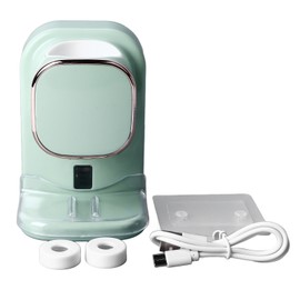 Automatic Toothpaste Dispenser Wall Mount USB Powered Easy Install Electric Toothpaste Squeezer for Kids Family Bathroom Green