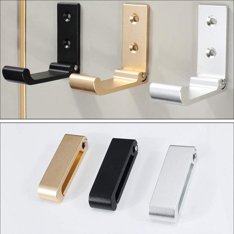 Folding Coat Hooks, Matte Black Wall Hooks for Hanging Coats