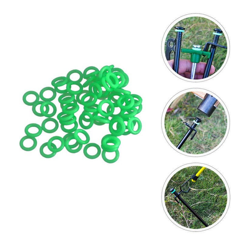BESPORTBLE Pack of 100 Tent Stakes Ring Plastic Lights Peg