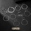 FUEZOIU Kit 12 Pulseras Joyeria Acero Inoxidable Mujer Hombre San